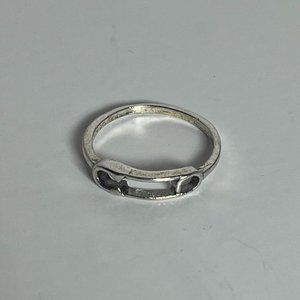 Y2K Abstract Silver Ring